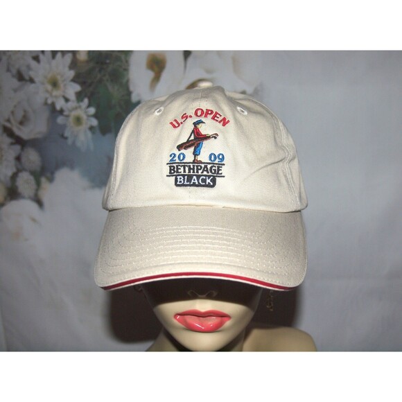 US Open 2009 Bethpage Black Hat Beige Golf Unisex Baseball Cap NEW - Picture 1 of 5